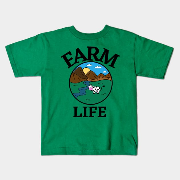 FARM Life Cow Lover - Funny Cow Quotes Kids T-Shirt by SartorisArt1